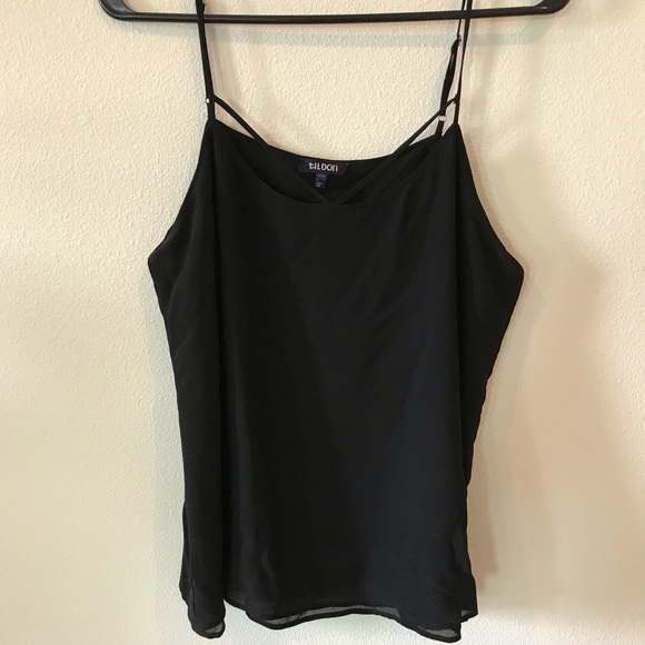 Black spaghetti strap blouse - Picture 2 of 3